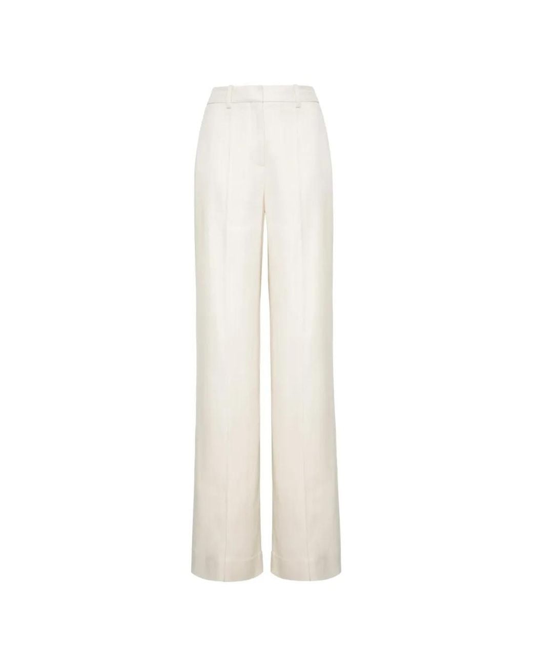 Adam Lippes White Wyatt Wide-Leg Trousers