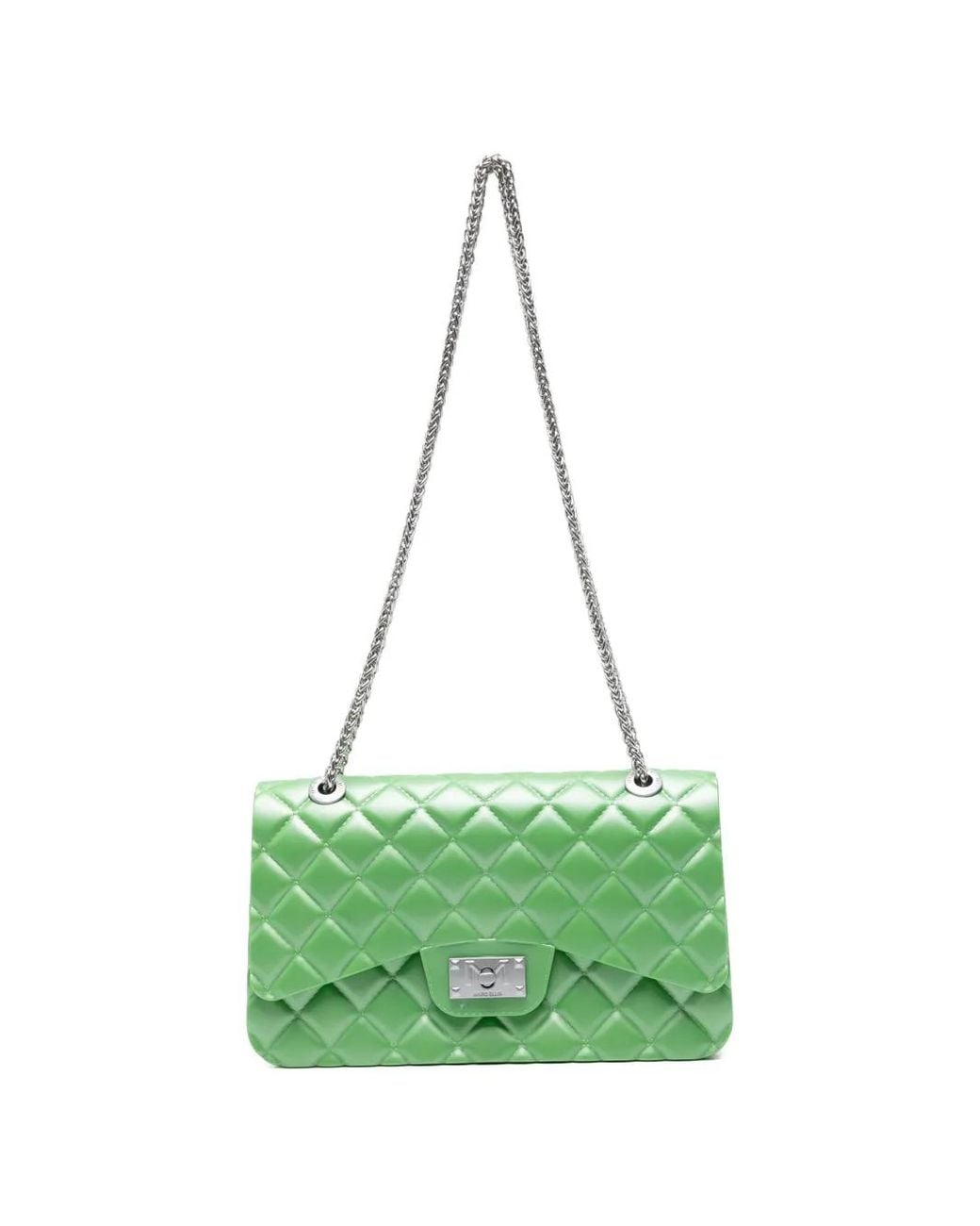 Marc Ellis Green Medium Flat Falcon Quilted-Effect Shoulder Bag