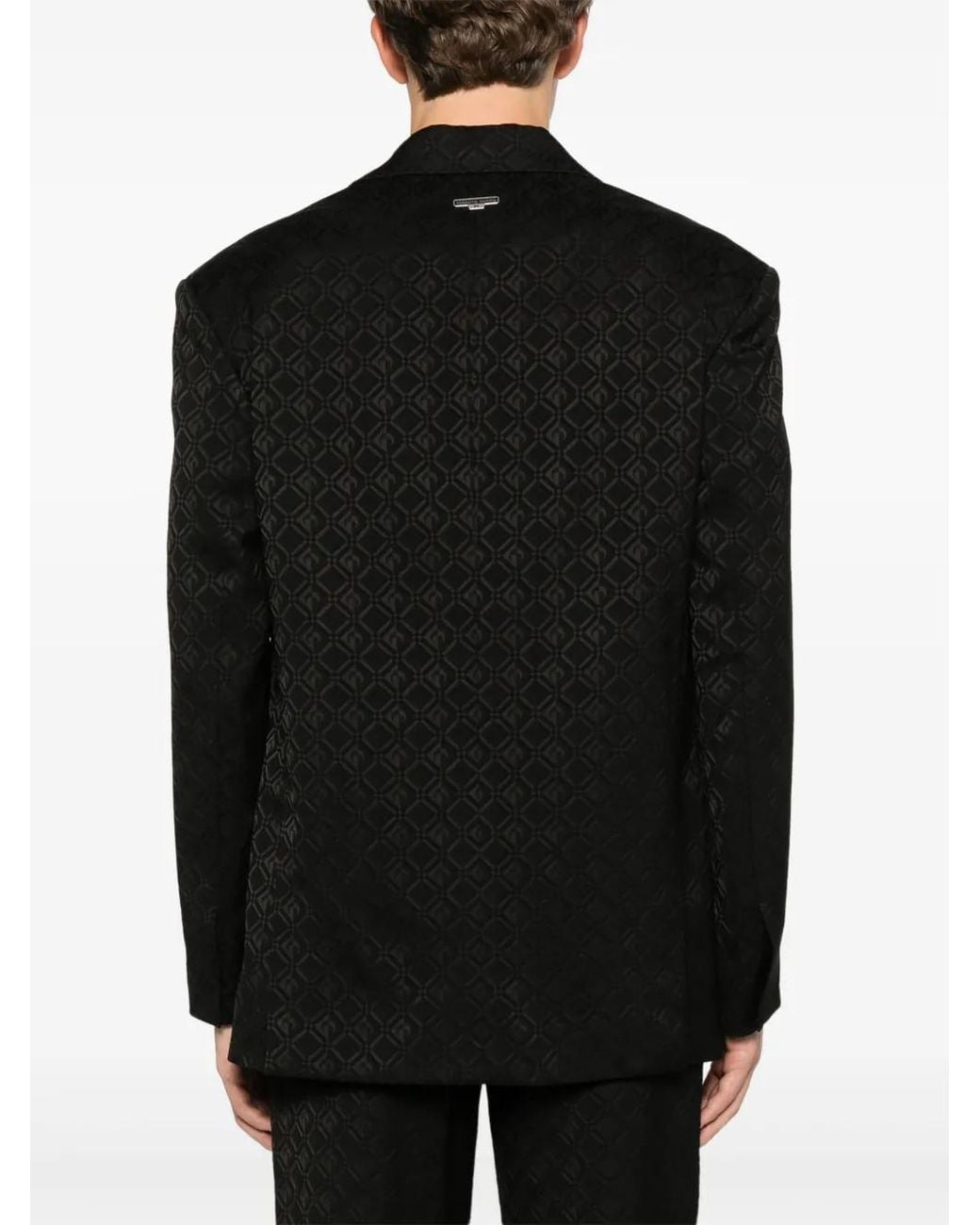 MARINE SERRE Black Moon Diamond-Jacquard Blazer for men