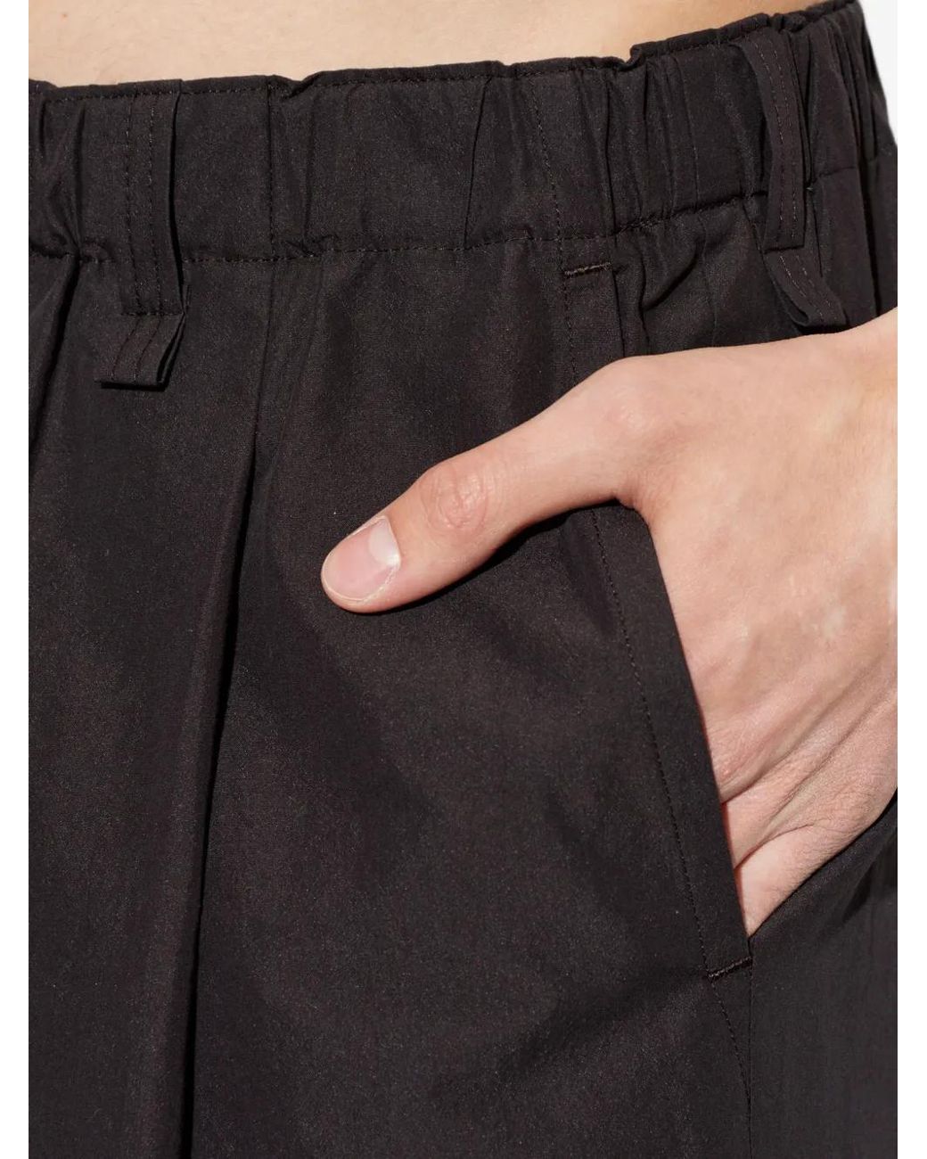 Homme Plissé Issey Miyake Black Pleated Elasticated-Waist Trousers for men