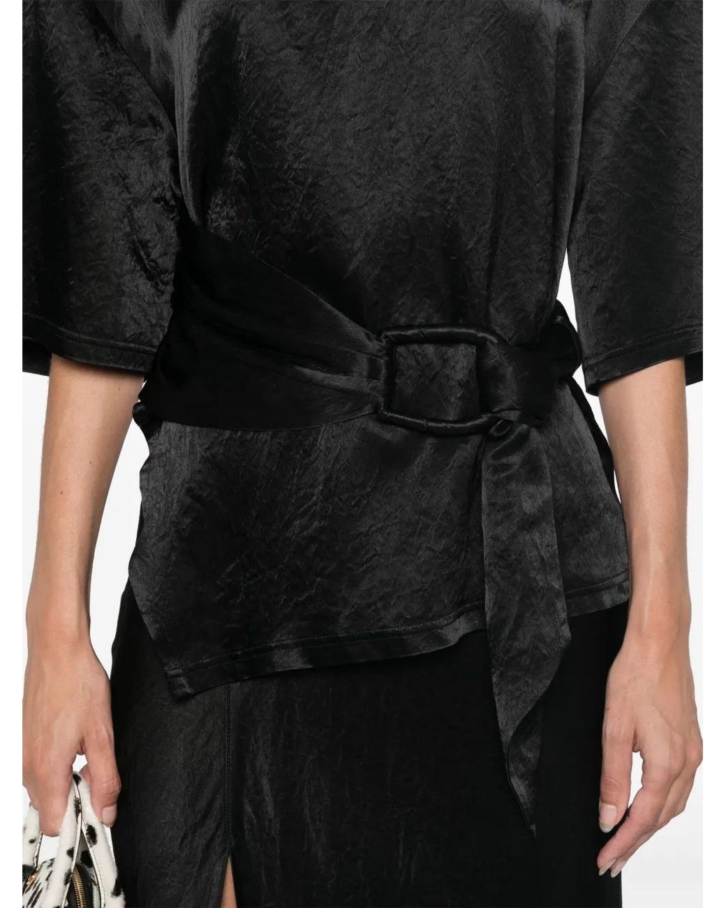 Nanushka Black Besia Blouse