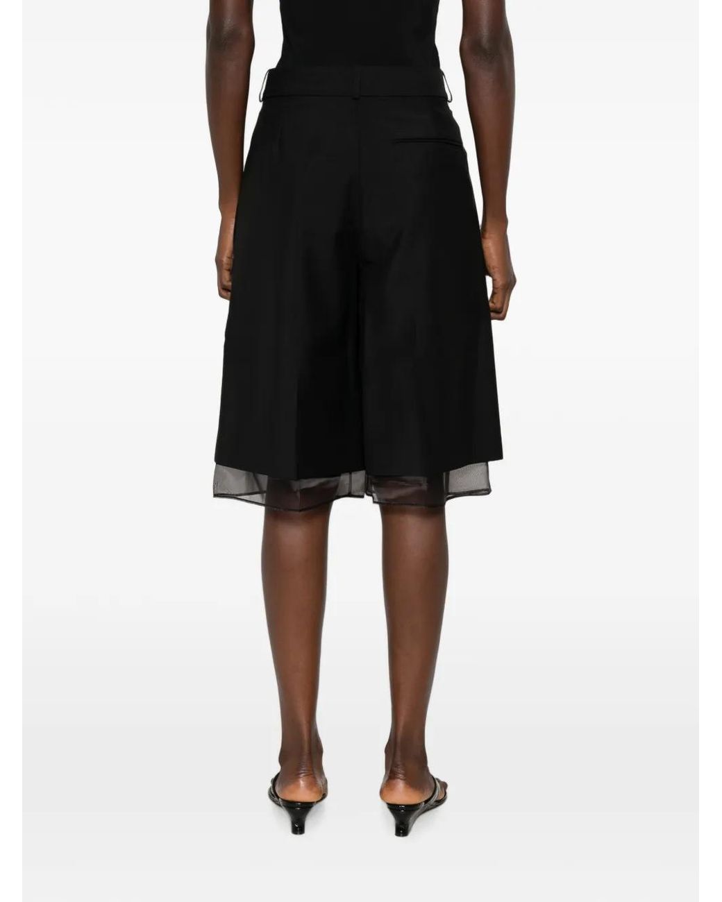 Rohe Black Organza Lined Shorts