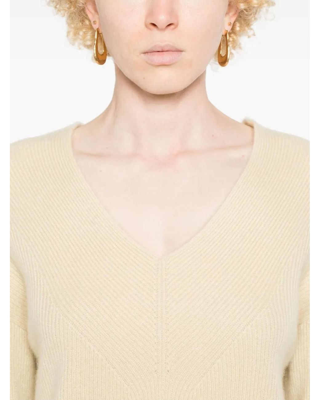 Joseph Natural Ribbed-Knit Sweater