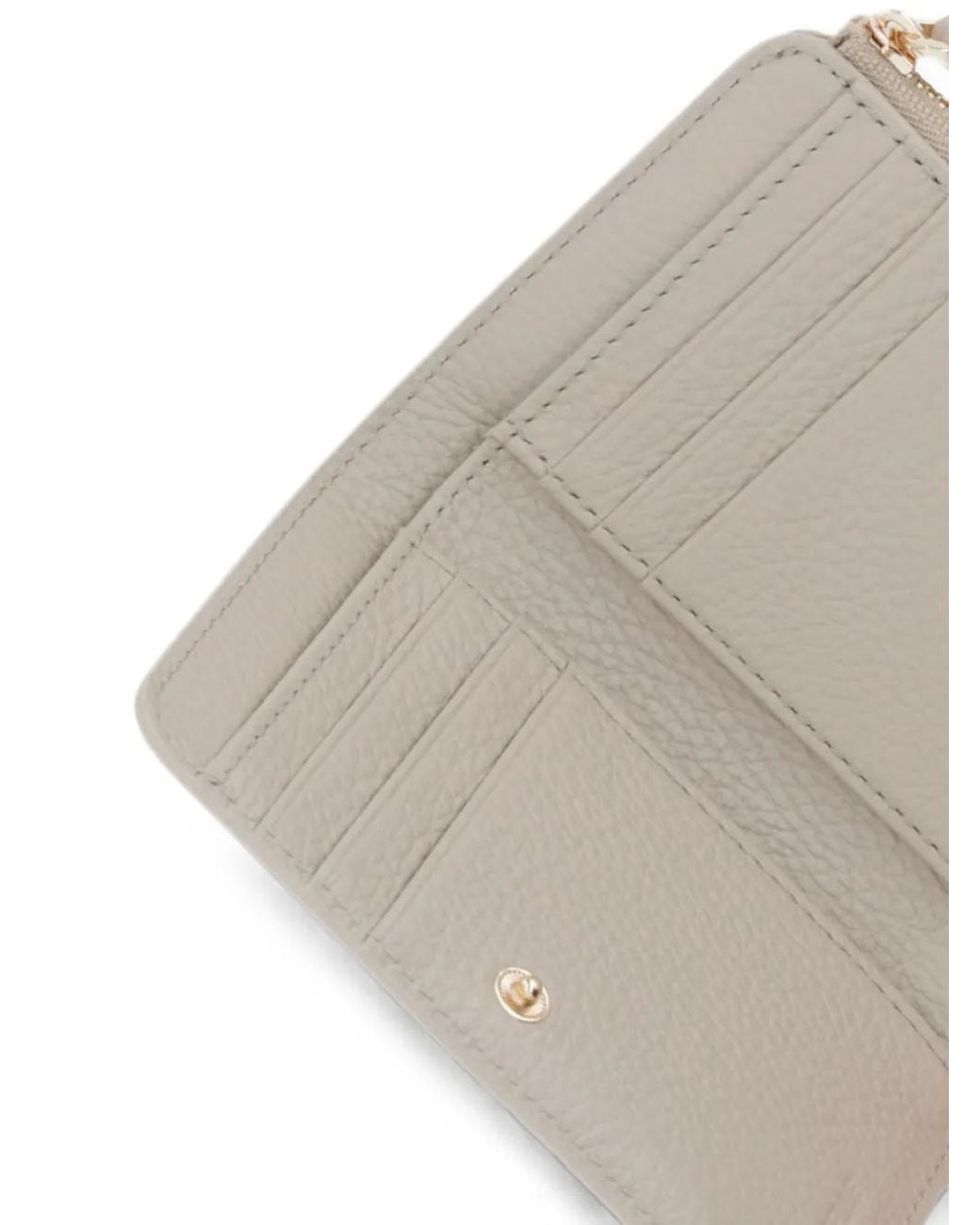 Coccinelle Gray Logo-Print Pebbled Wallet for men