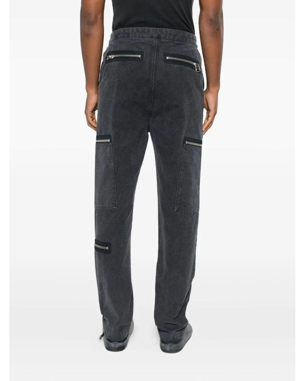 Oamc Peacemaker Gray Flight Pant Zip Pocket Trousers for men