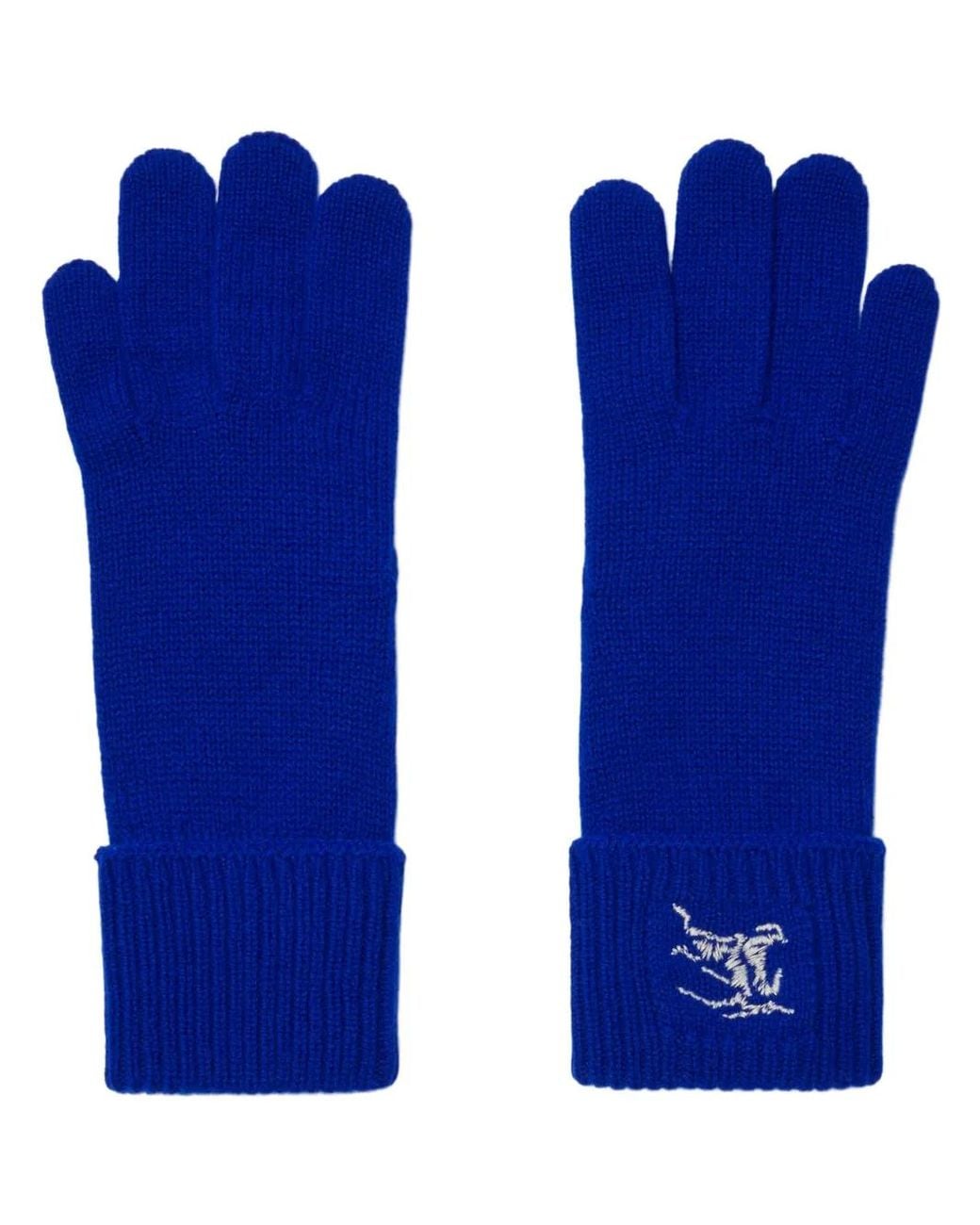 Burberry Blue Cashmere-Blend Gloves