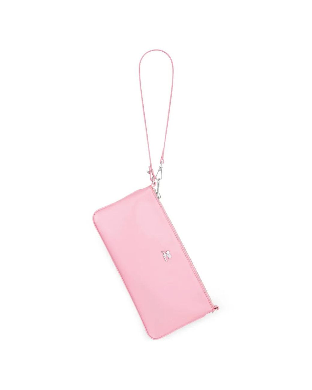 Courreges Pink Zipped Leather Pouch