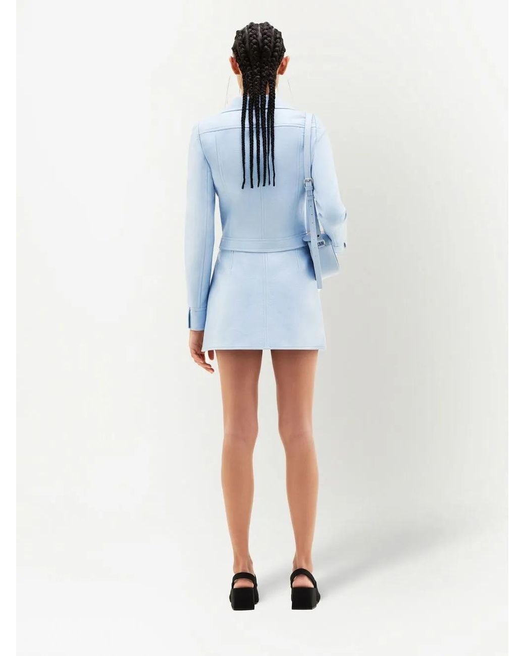 Courreges Blue Structured Cropped Jacket