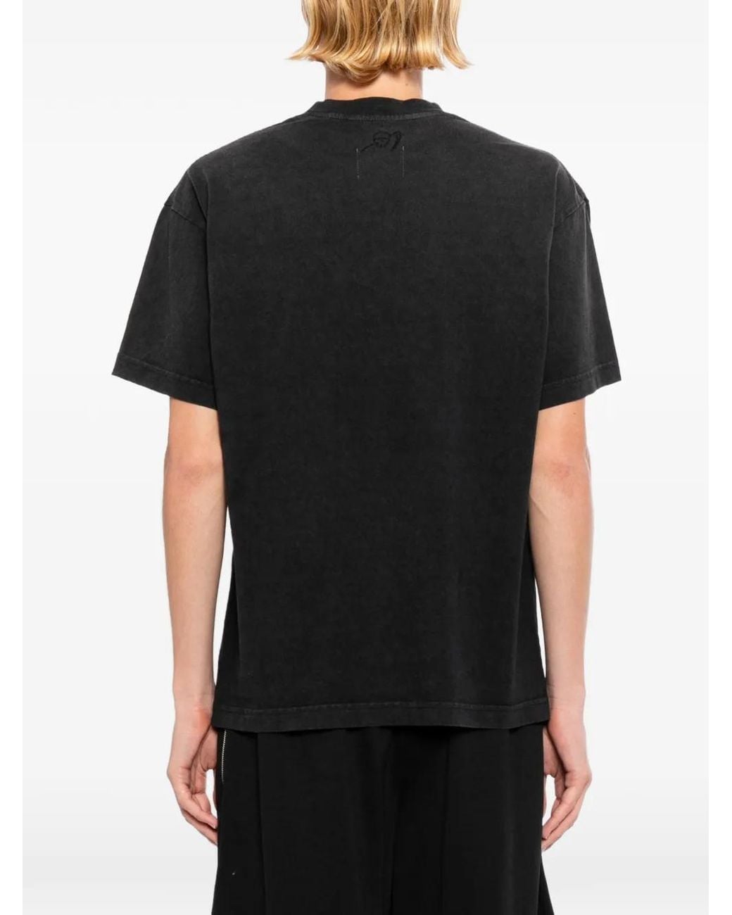 Warren Lotas Black Graphic-Print Cotton T-Shirt for men