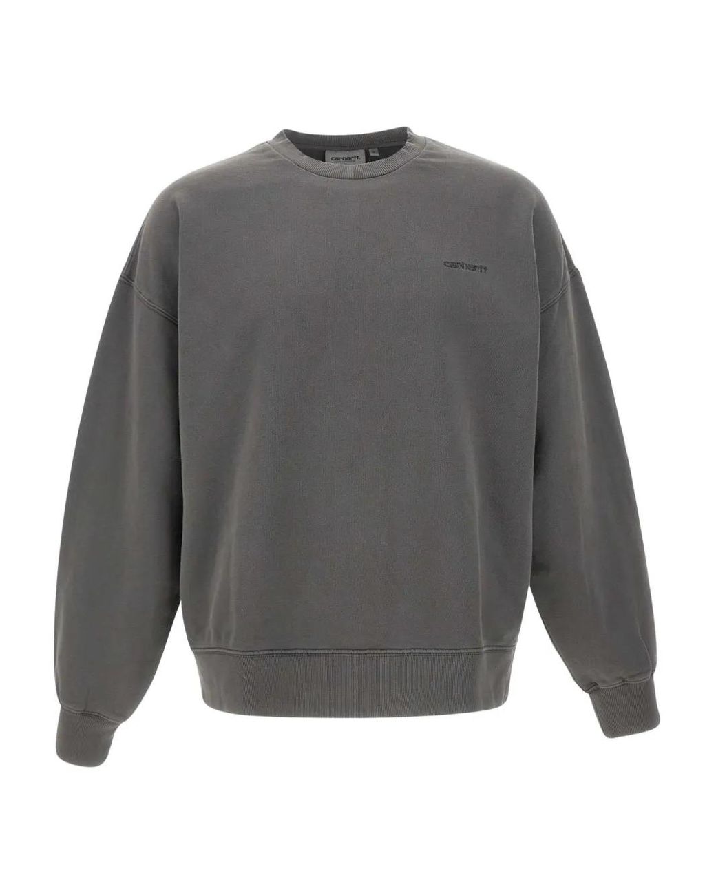 Carhartt Gray Embroidered Crew Neck Sweatshirt