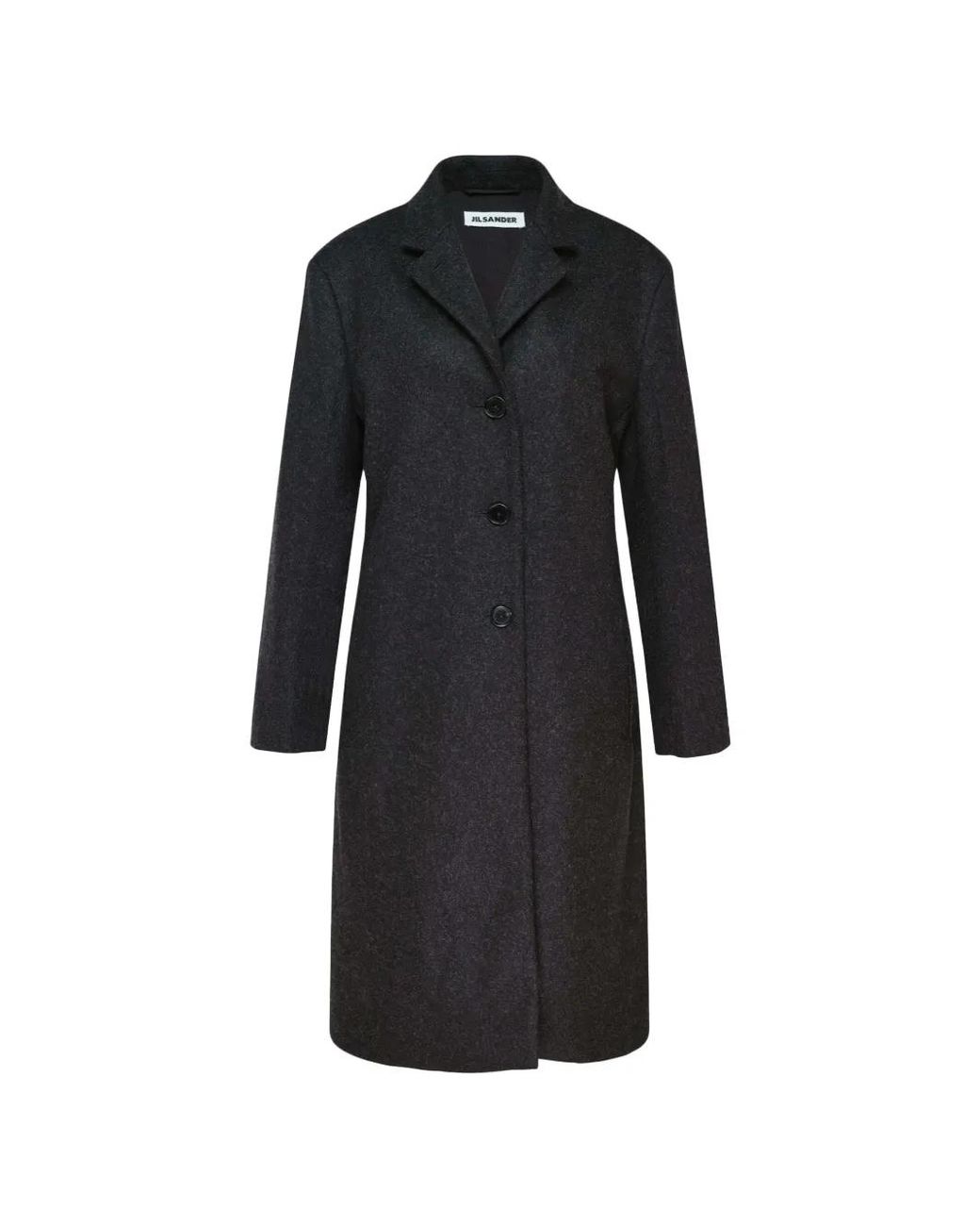 Jil Sander Black Single-Breasted Coat