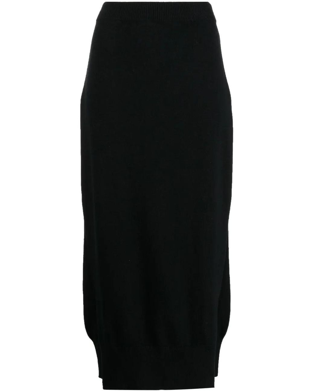 Barrie Black High-Waisted Knit Skirt