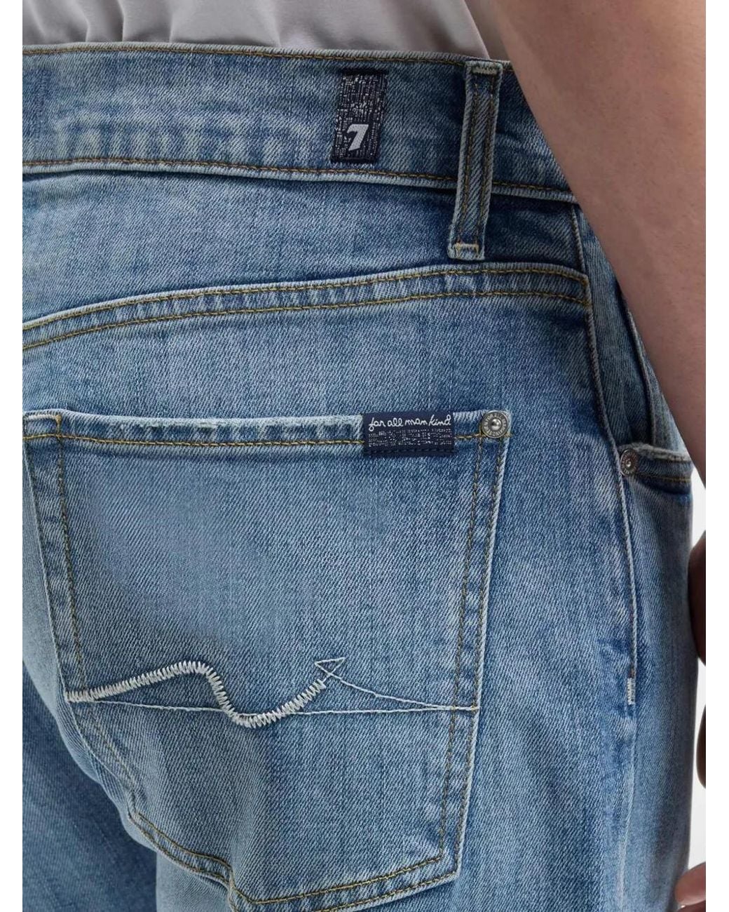 7 For All Mankind Blue Heirloom Jeans for men