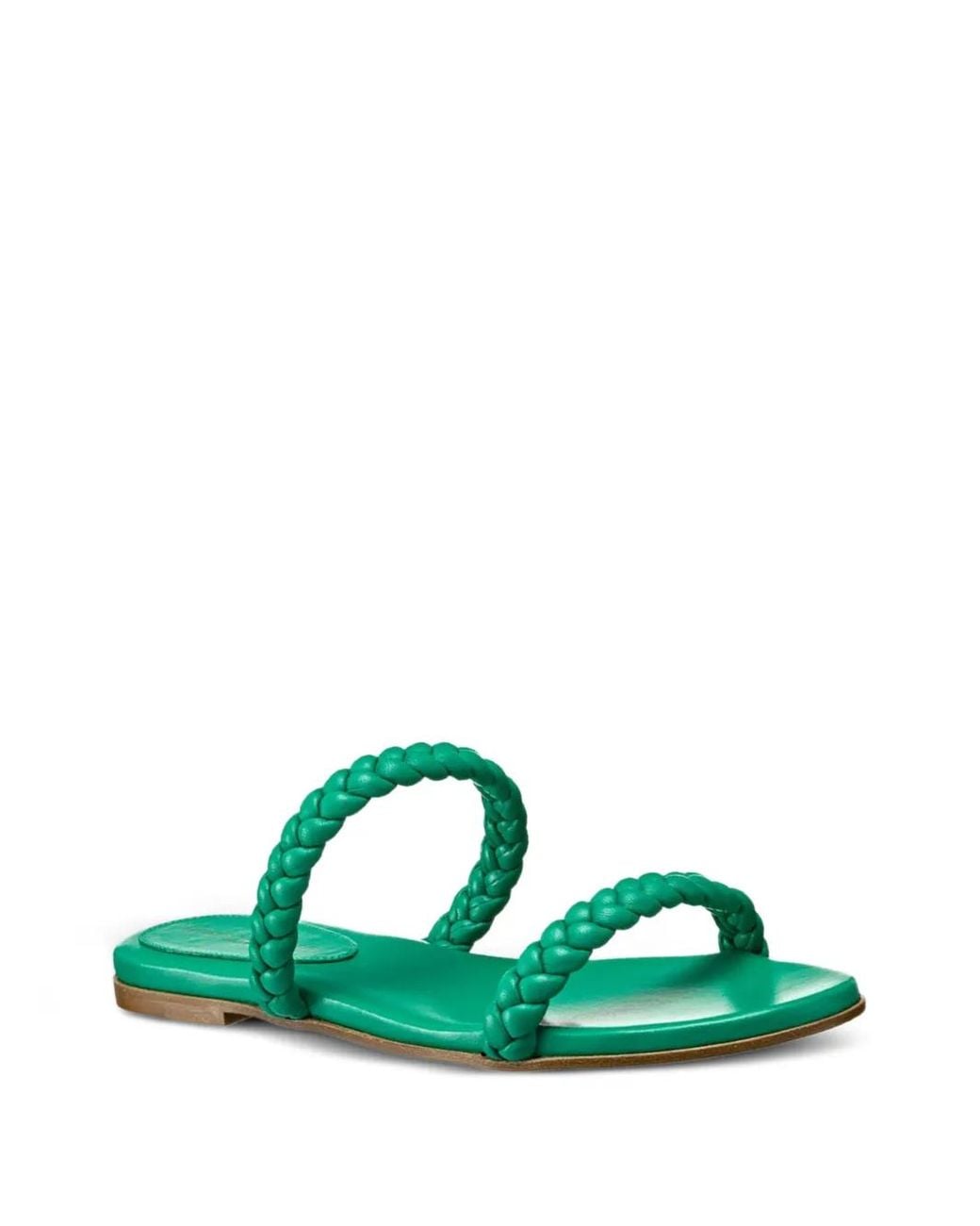 Gianvito Rossi Green Braided-Strap Sandals