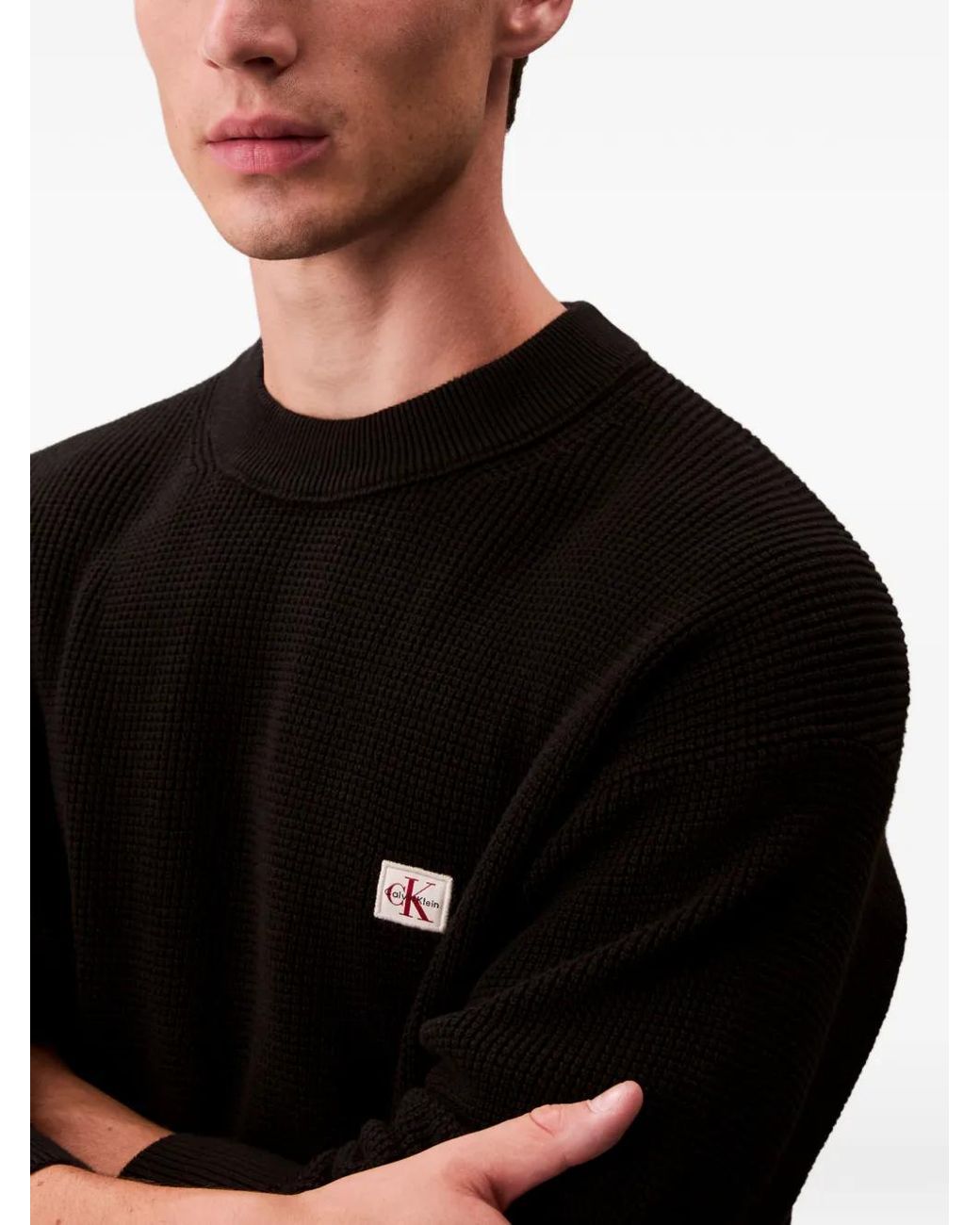 Calvin Klein Pullover Mit Logo-Patch in Black für Herren