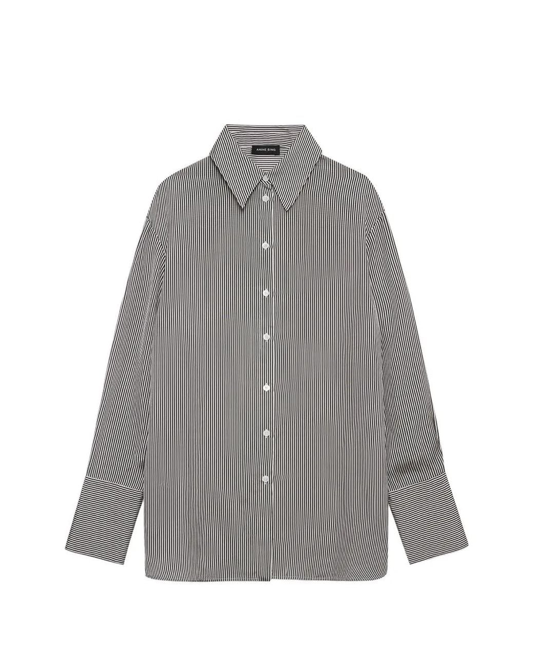 Anine Bing Gray Bridget Shirt
