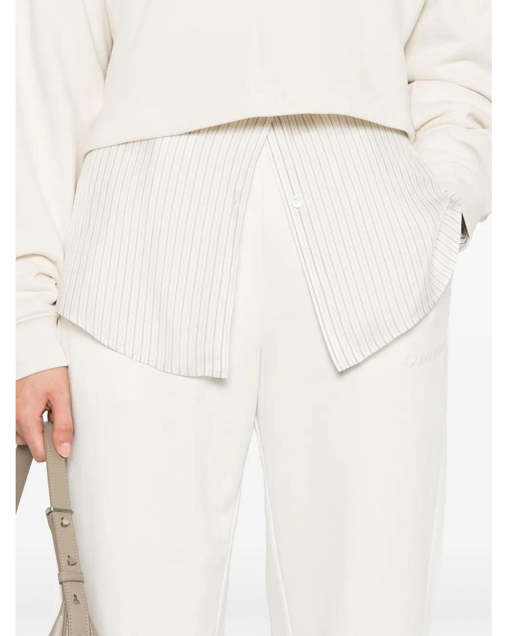 Calvin Klein White Sports Pants