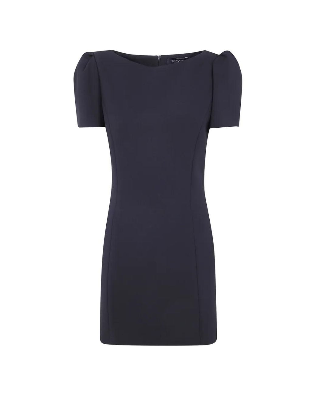 DR. HOPE Blue Puff-Sleeve Mini Dress