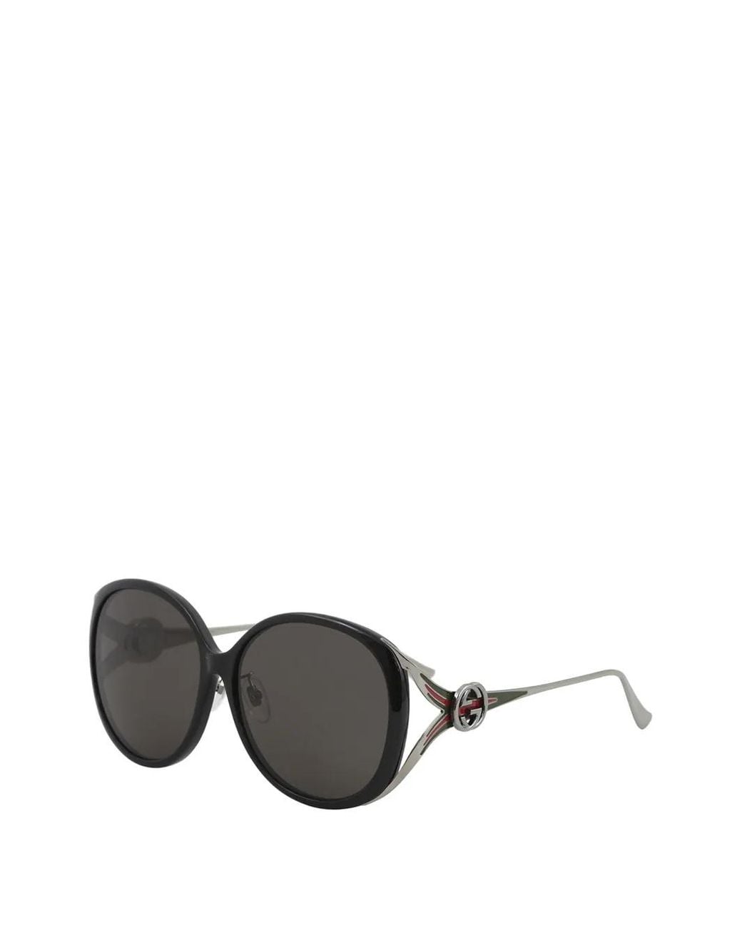 Gucci Gray Round-Frame Sunglasses