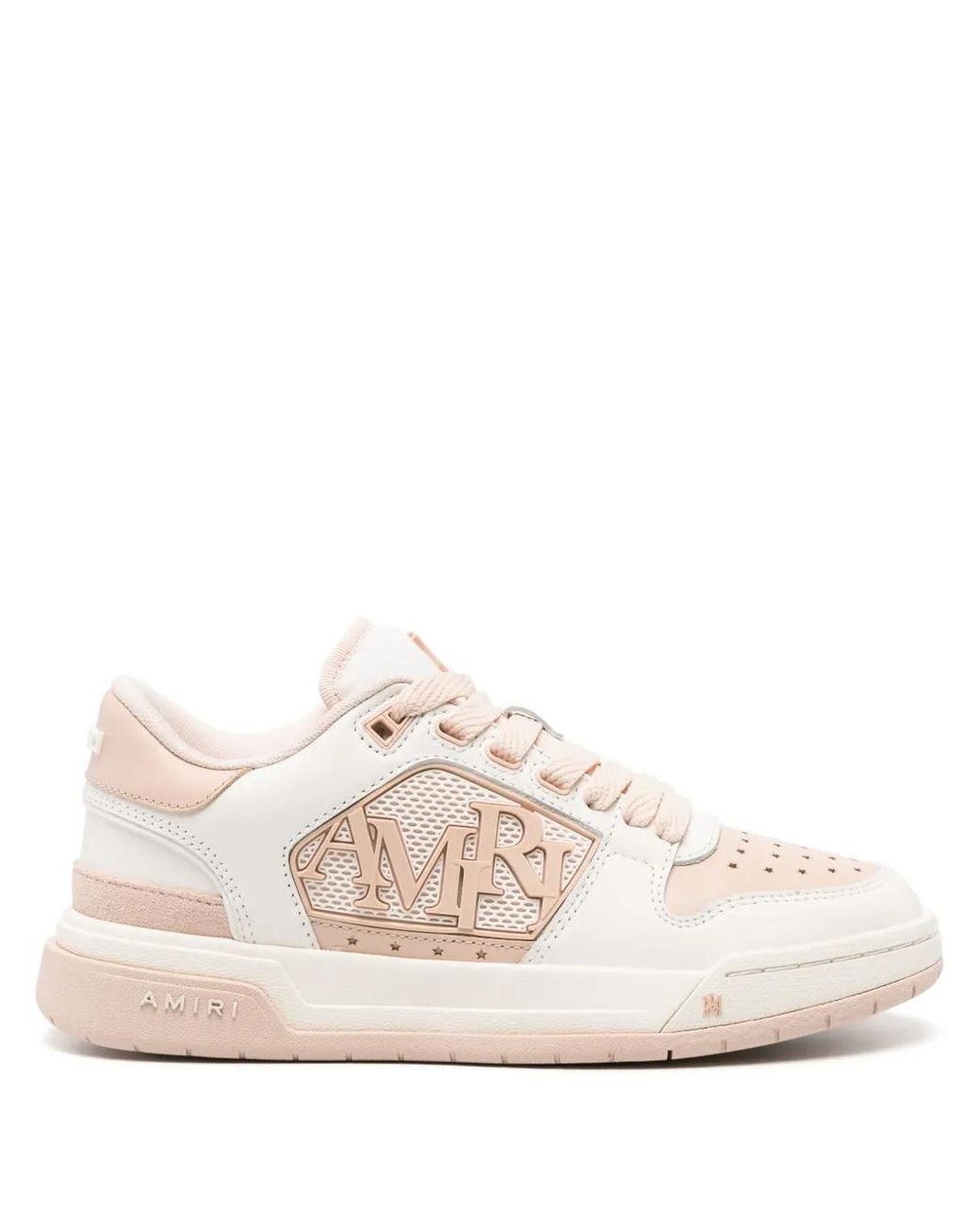Amiri Natural Classic Logo-Embellished Leather Low-Top Trainers