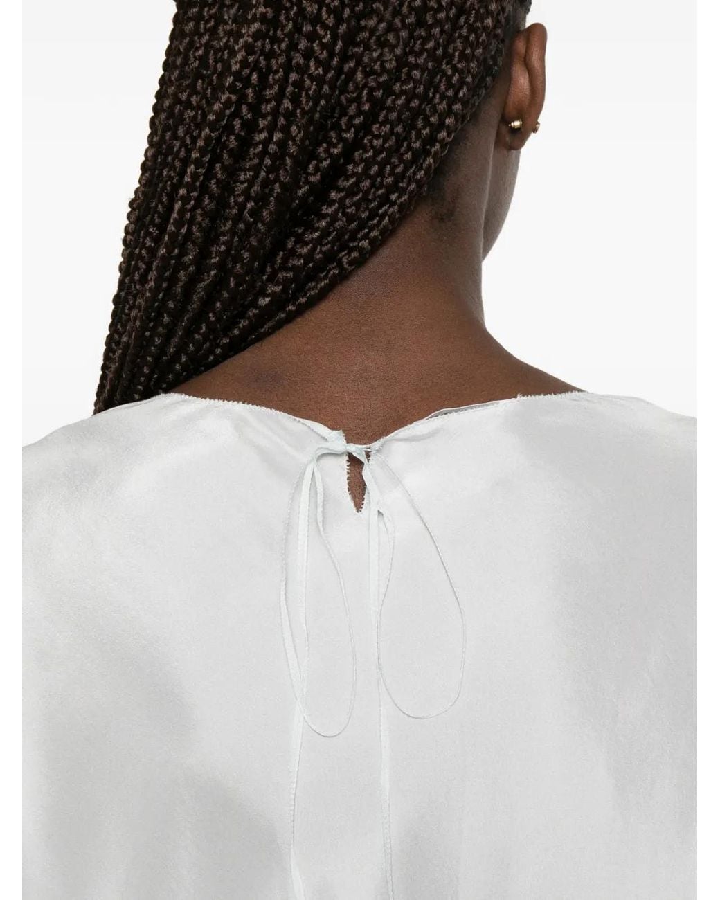 Susanne Bommer White Short-Sleeves Blouse