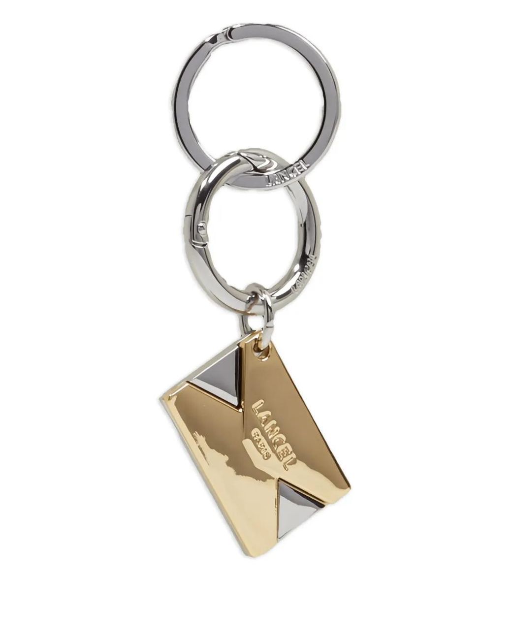 Lancel Metallic Envelope Keyring