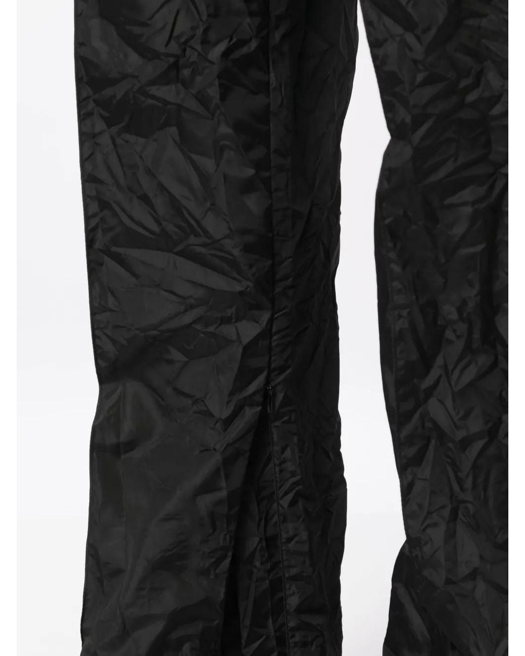 424 Black Crease-Effect Straight-Leg Trousers for men