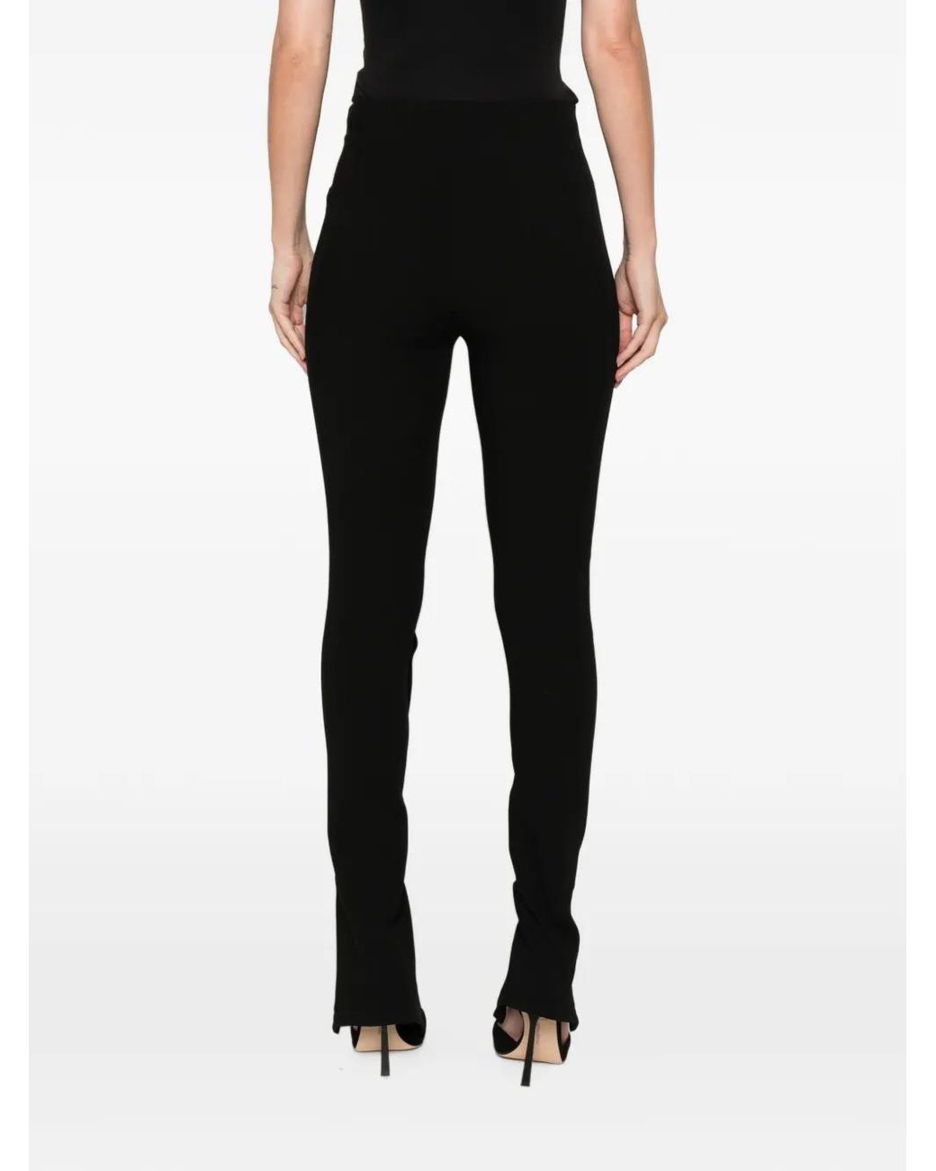 LA PISCINE Black Split-Hem Trousers