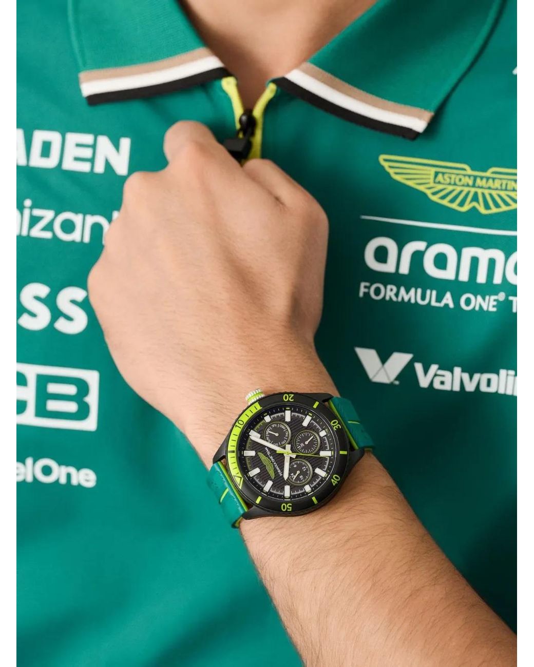 Aston Martin Green Multifunction 46Mm Watch for men