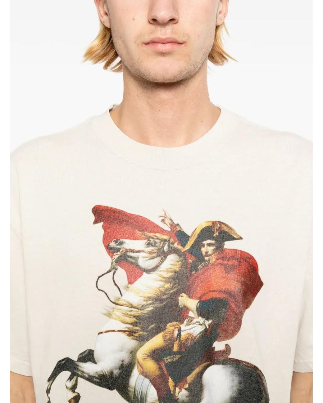 Melt White Graphic-Print T-Shirt for men