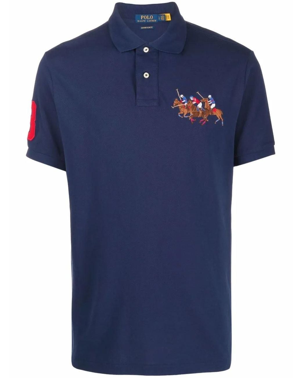 Polo Ralph Lauren Blue Polo Pony-Motif Cotton Polo Shirt for men
