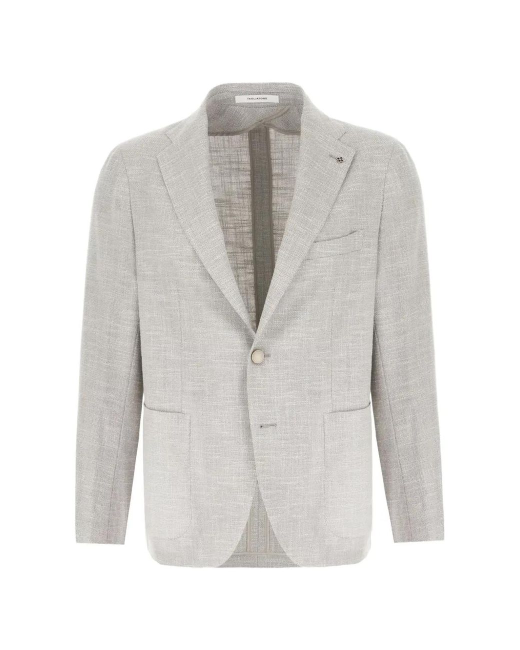 Tagliatore Gray Single-Breasted Blazer for men