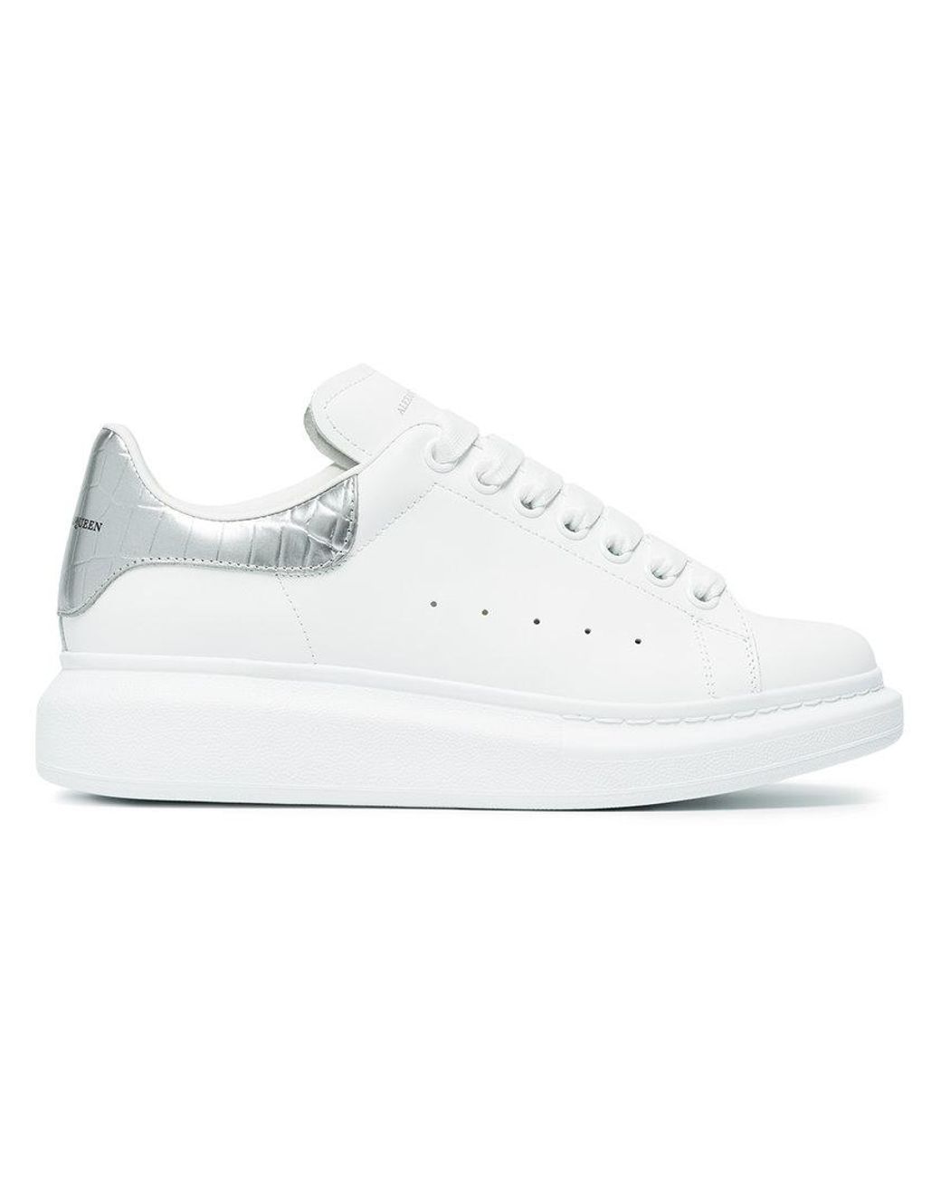 alexander mcqueen white silver