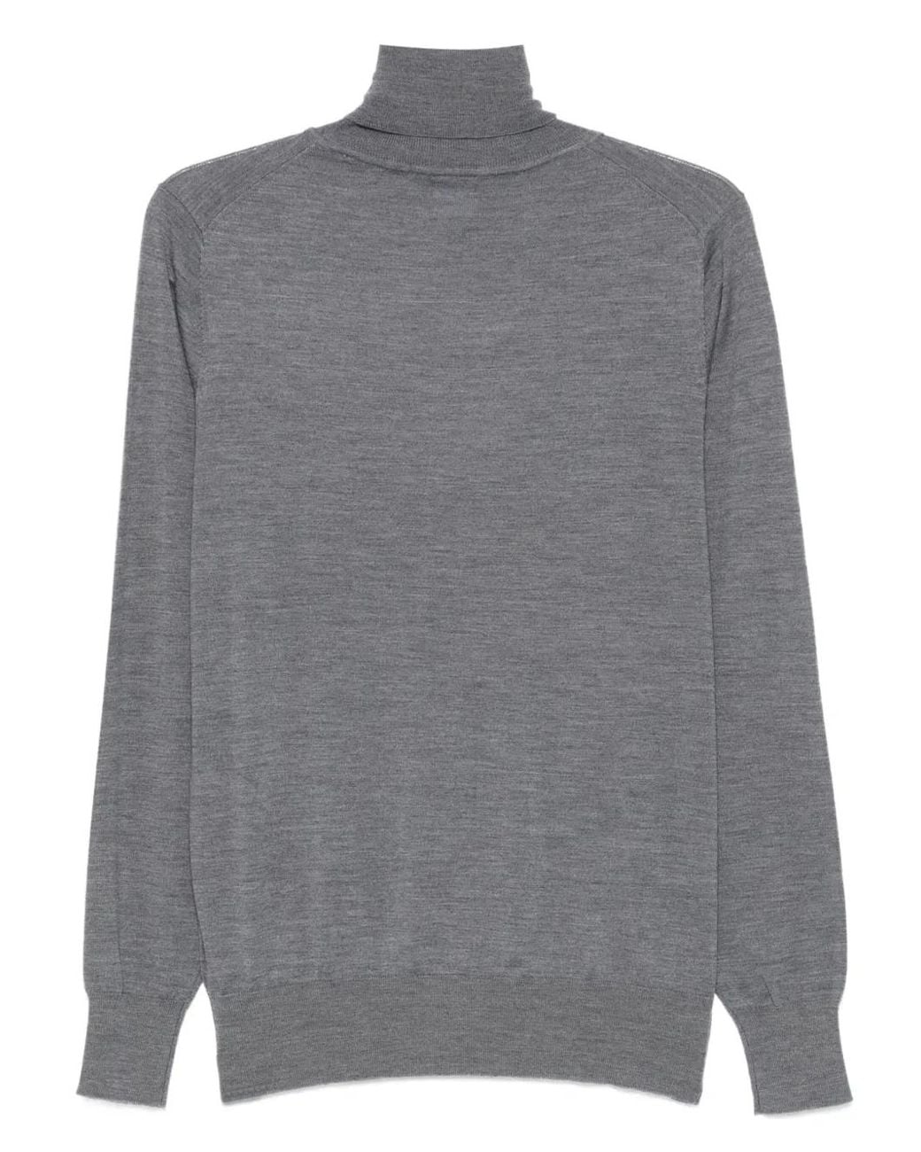 Aspesi Gray Turtleneck Wool Sweater for men