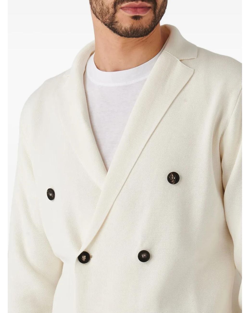 FILIPPO DE LAURENTIIS Natural Double-Breasted Blazer for men