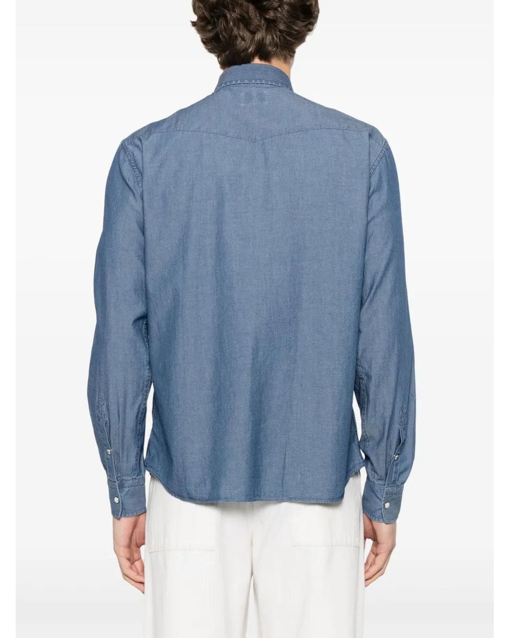 Alessandro Gherardi Blue Denim Shirt for men
