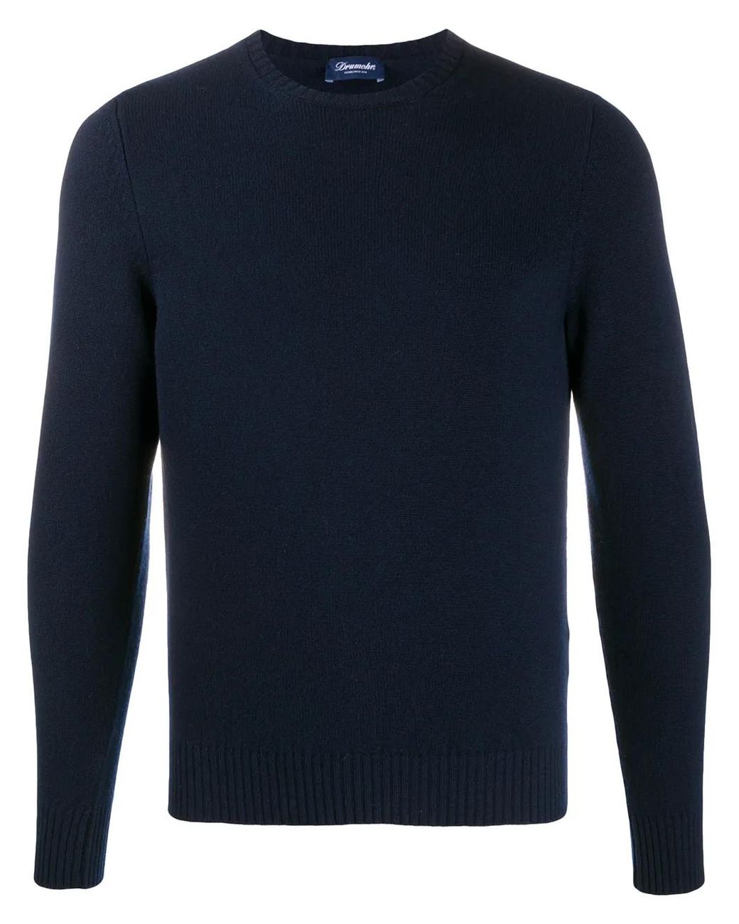 Drumohr Blue Crew-Neck Cashmere Sweater for men