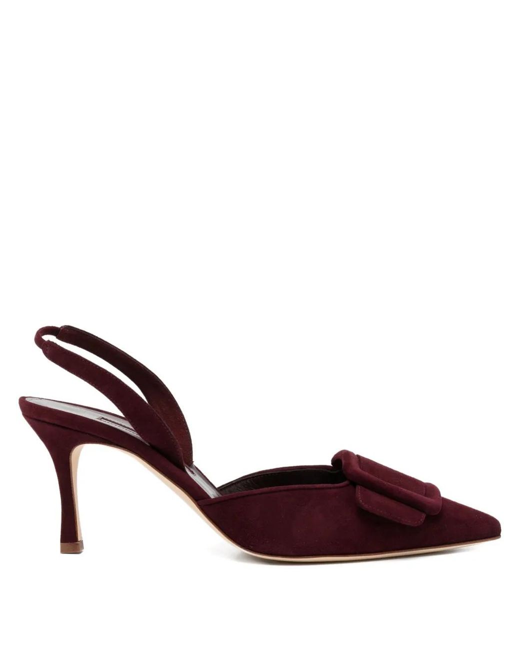 Manolo Blahnik Brown 70Mm Maysli Pumps