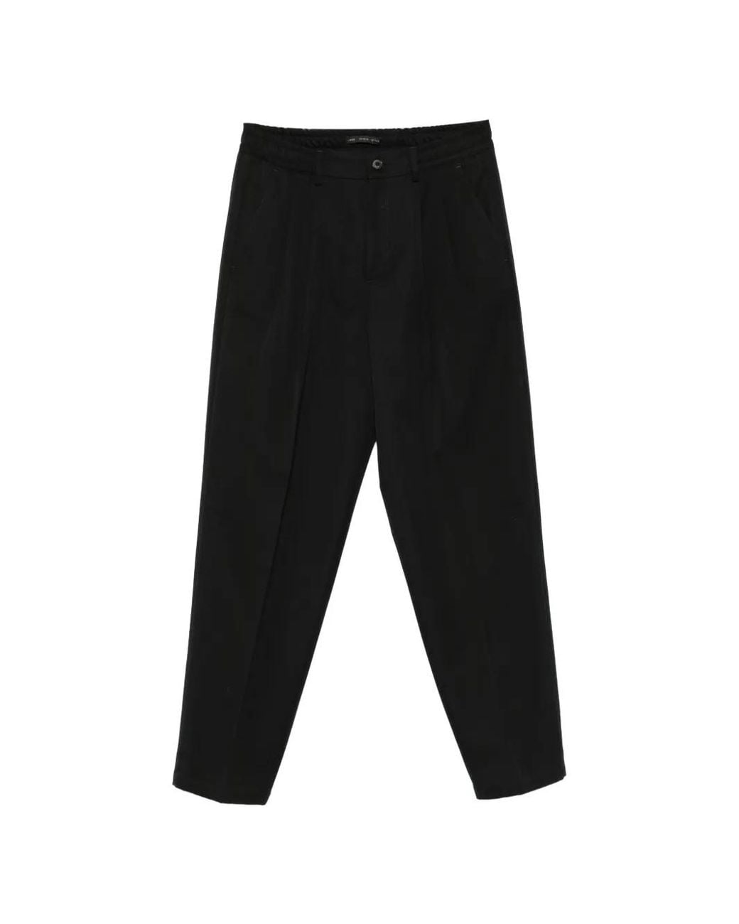 Low Brand Black Zeta Pleated Straight-Leg Trousers for men