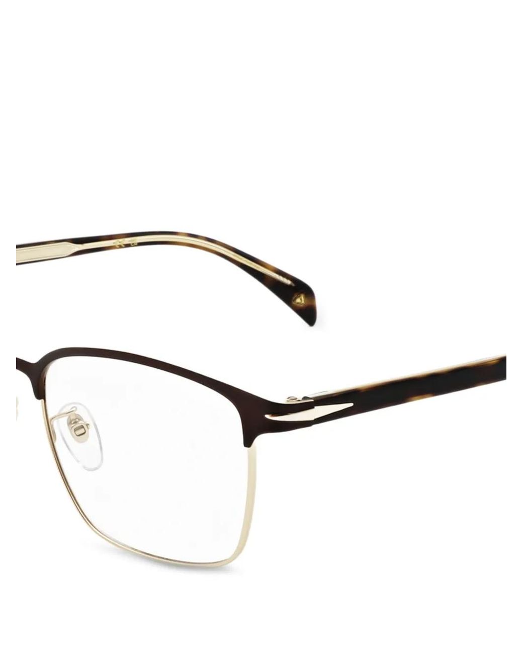 David Beckham White Lunettes De Vue À Monture Rectangulaire for men