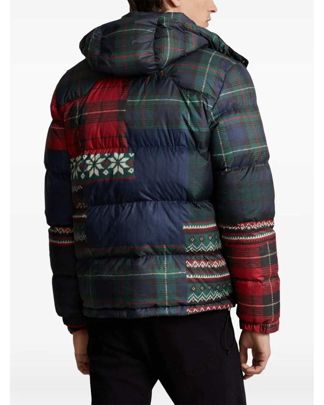 Polo Ralph Lauren Blue The Gorham Patchwork-Print Down Jacket for men