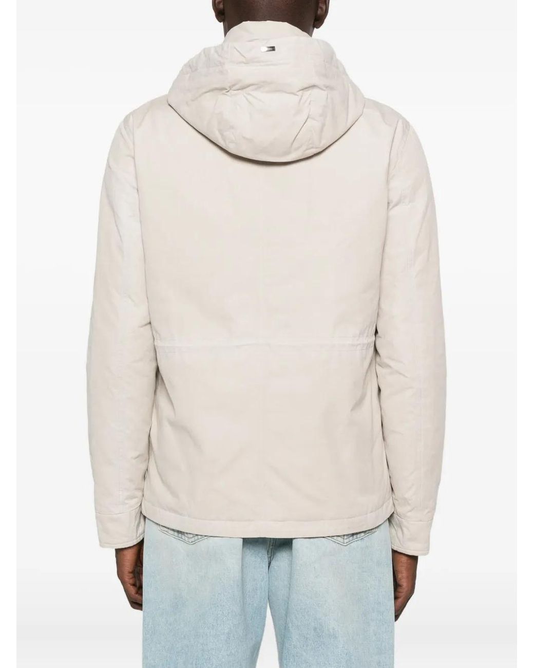 Giacca Con Cappuccio E Tasca di Herno in White da Uomo