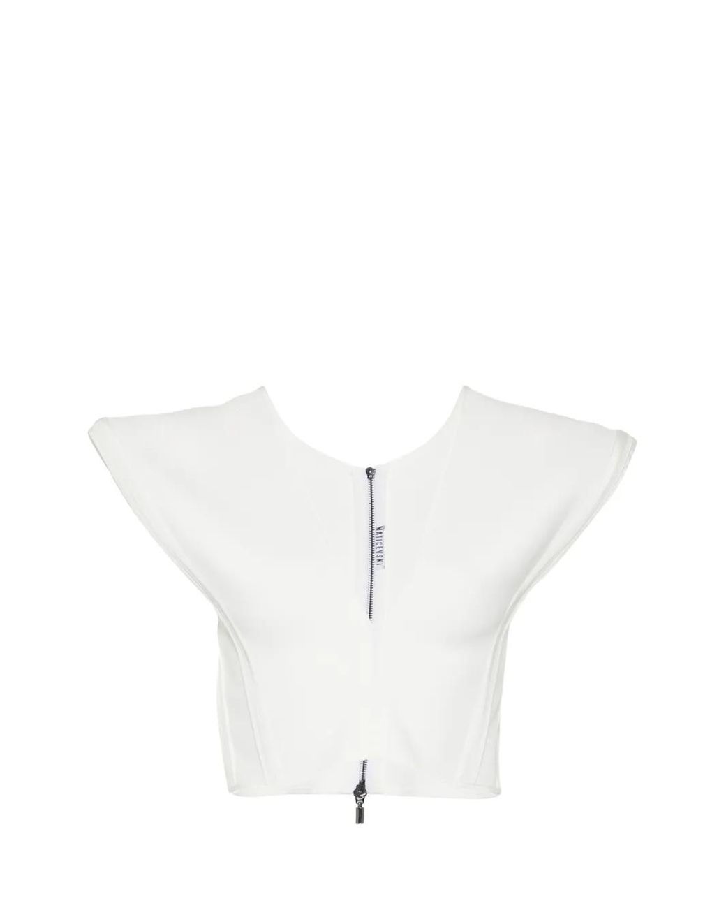 Maticevski White Bonded Combat Top