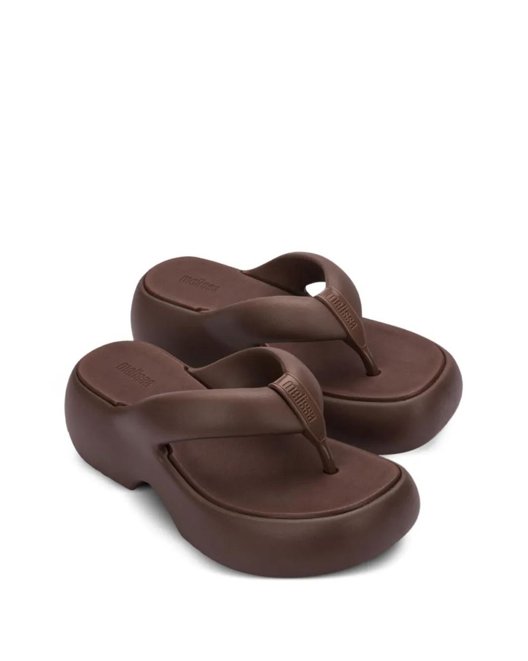 Melissa Brown Free Fuzzy Platform Flip Flops