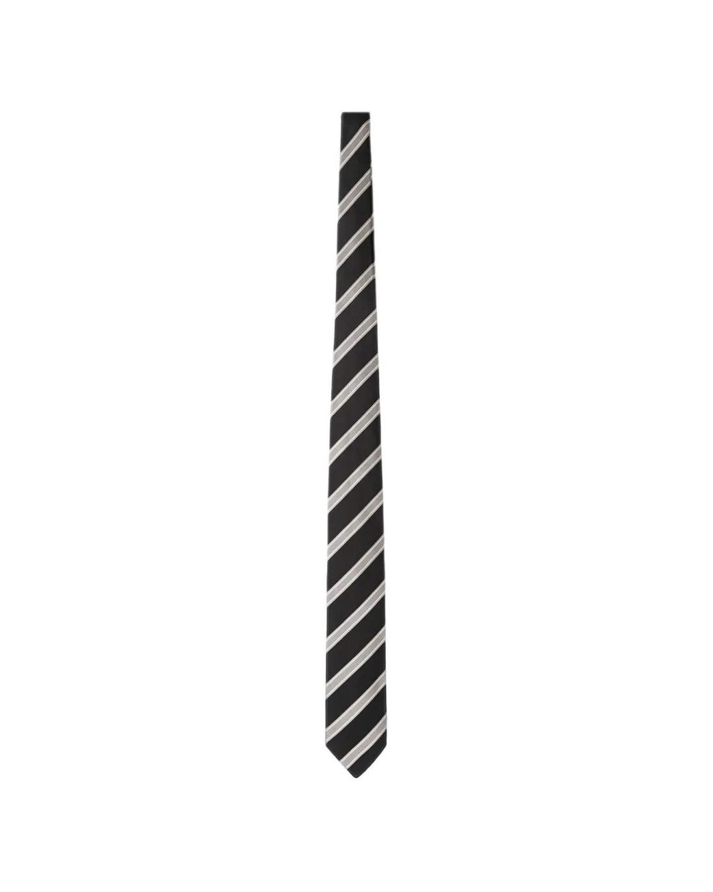 Lardini White Diagonal-Stripe Tie for men