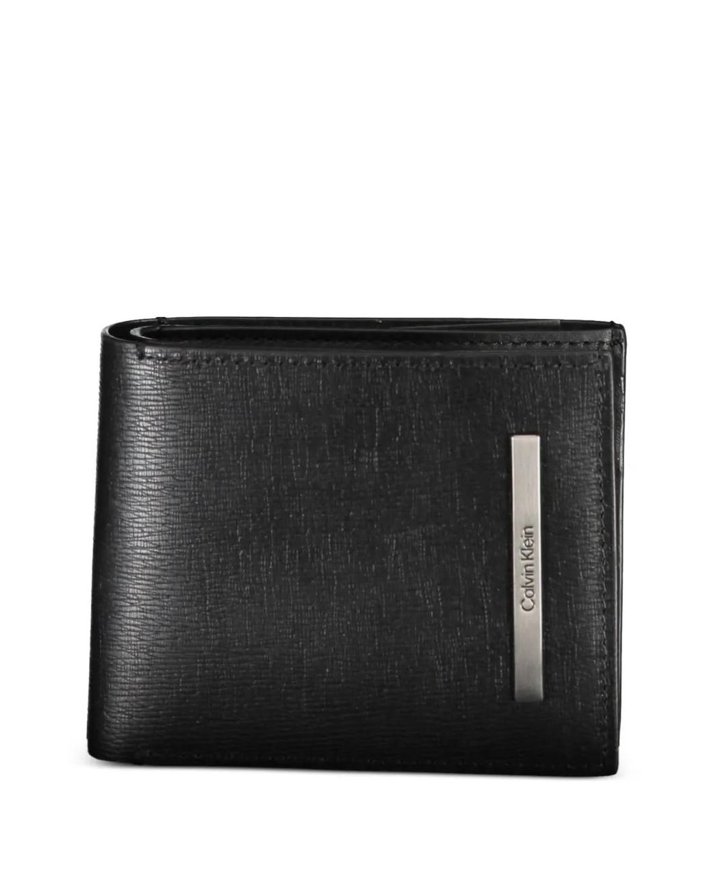 Calvin Klein Black Logo-Plaque Bifold Wallet for men