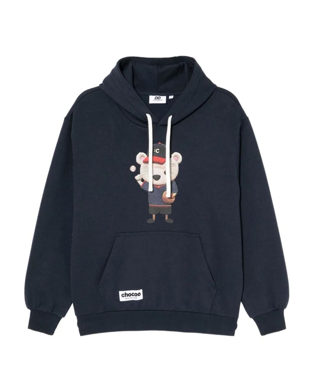 Chocoolate Blue Bear-Print Hoodie for men