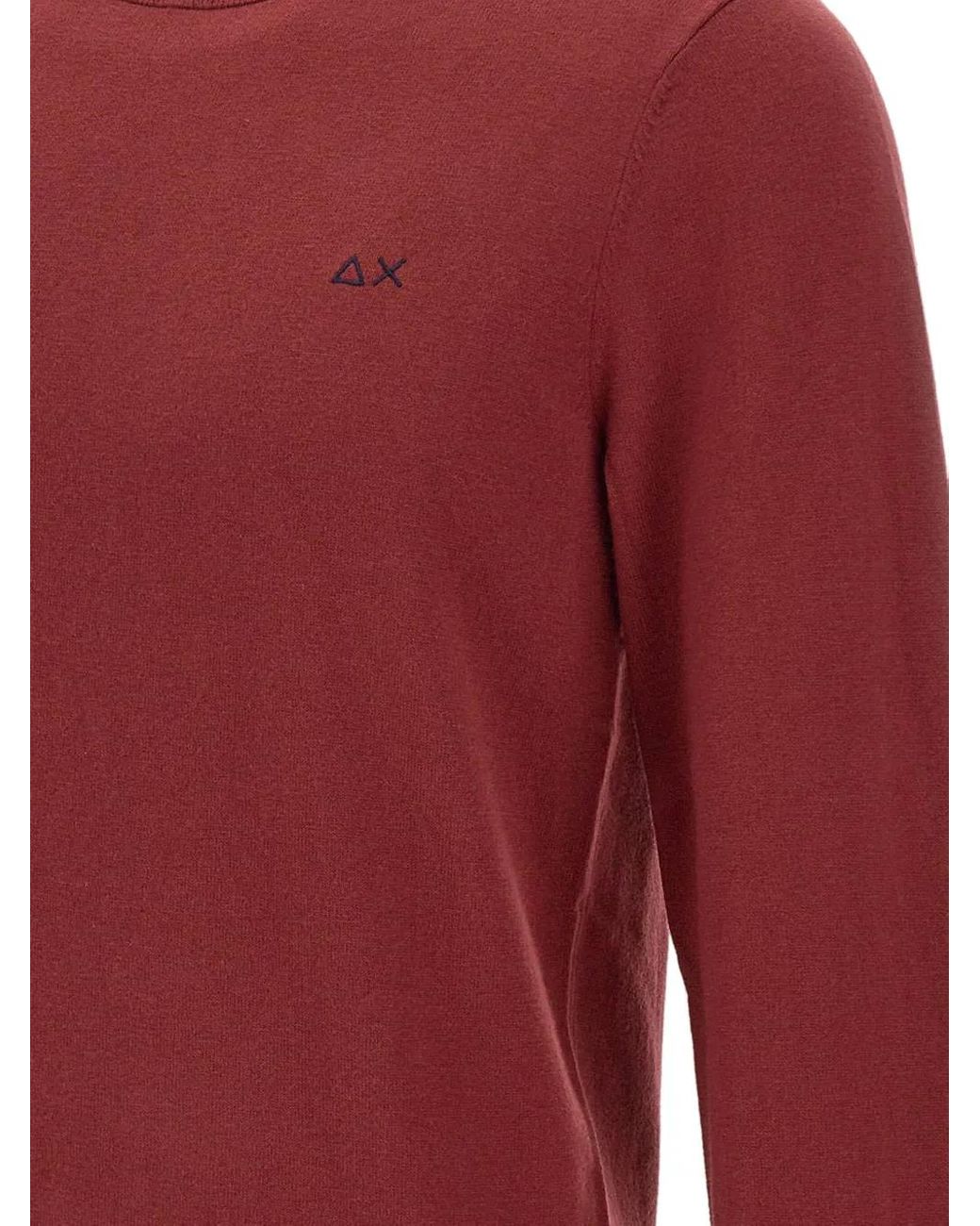 Sun 68 Red Crew-Neck Sweater for men