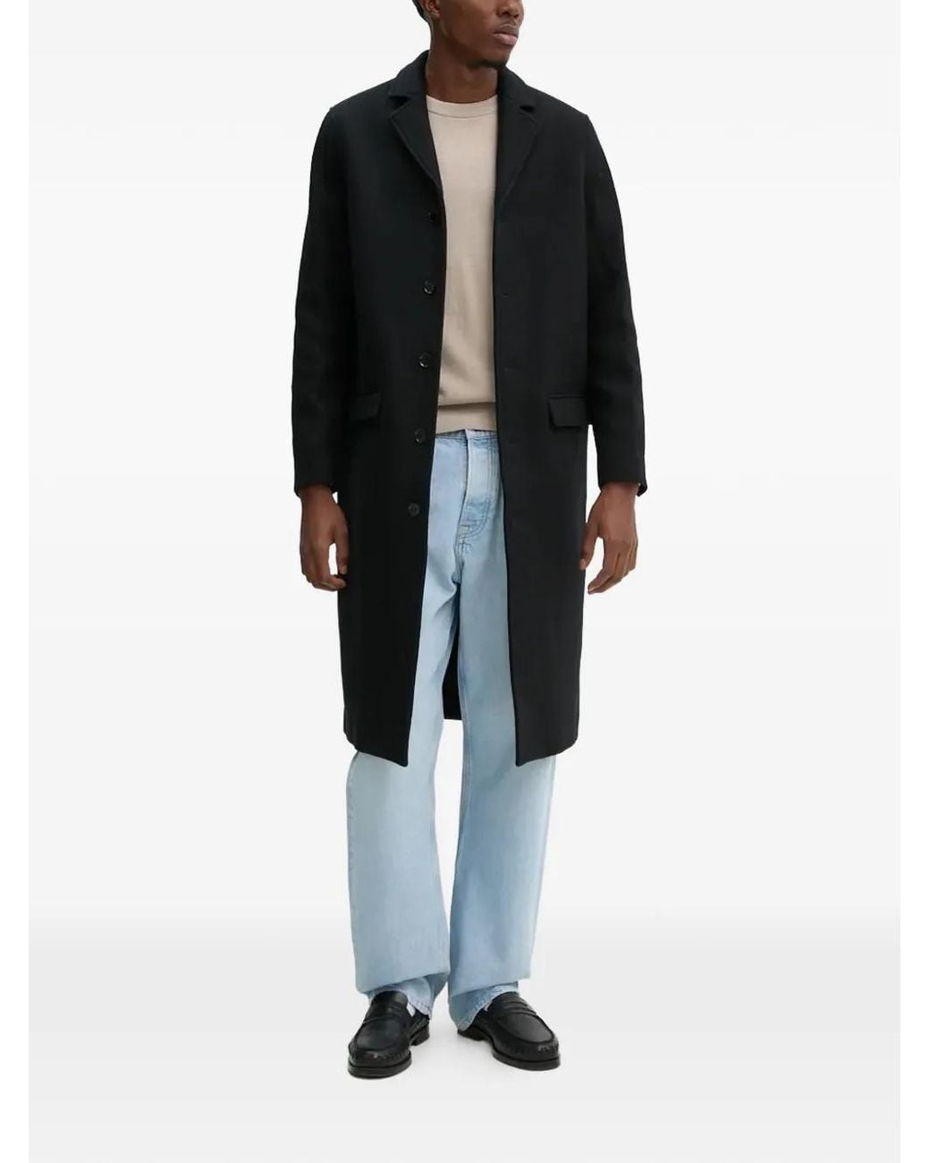 Samsøe & Samsøe Black Satesfa Button Coat for men