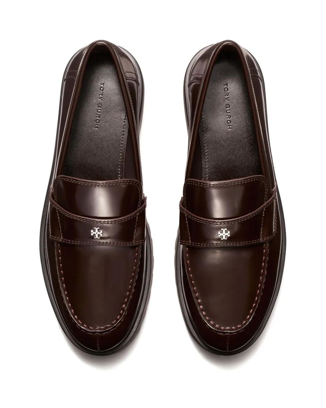 Tory Burch Brown Classic Lug Loafers